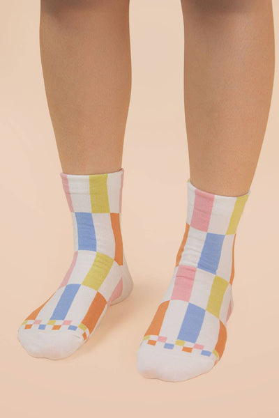 VERY J - SC10005C - Color block casual socks
