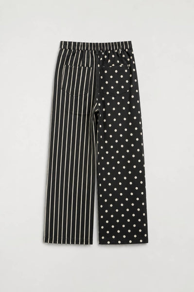 JADE BY JANE - MIX DOT & STRIPE WIDE LEG PANTS