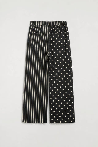 JADE BY JANE - MIX DOT & STRIPE WIDE LEG PANTS