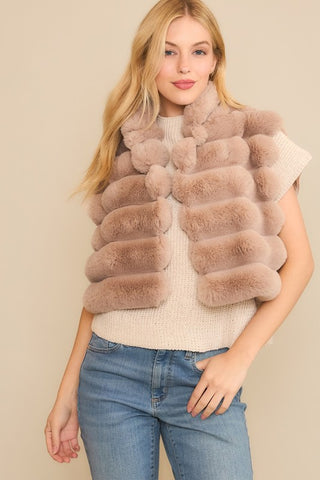 Vegan Fur Crop Vest
