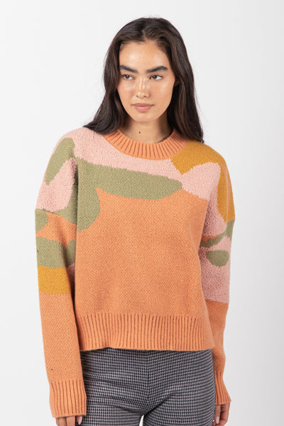 Oversized Fall Floral Sweater