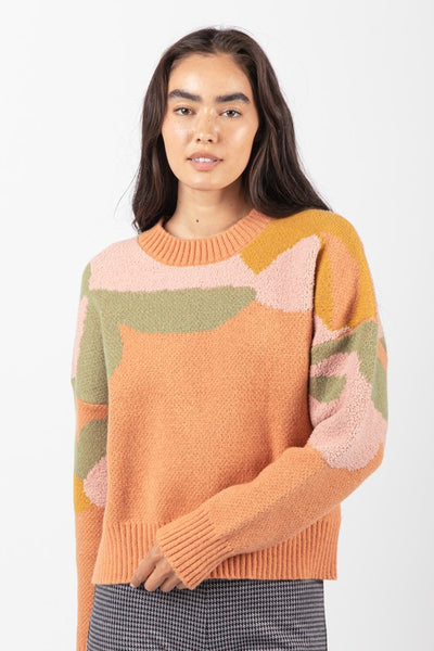 Oversized Fall Floral Sweater