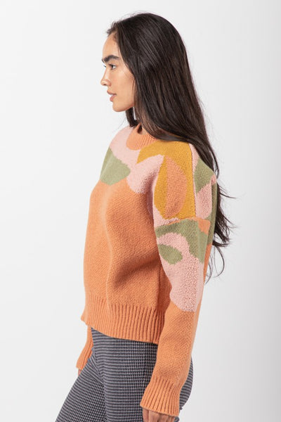 Oversized Fall Floral Sweater