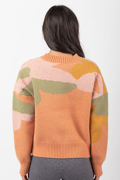 Oversized Fall Floral Sweater