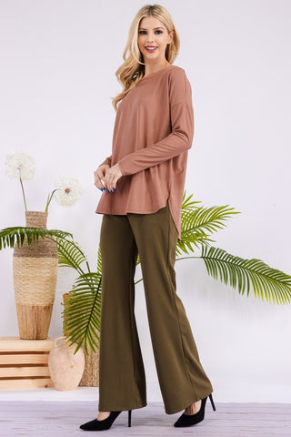Elevated Basic Ribbed Long Sleeve Top