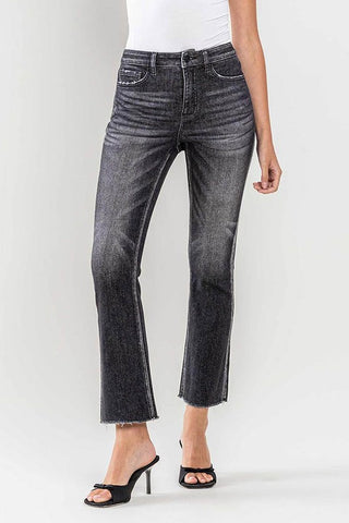 Lovervet High Rise Kick Flare Black Denim Jeans