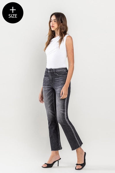 Lovervet High Rise Kick Flare Black Denim Jeans