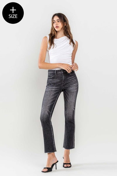 Lovervet High Rise Kick Flare Black Denim Jeans