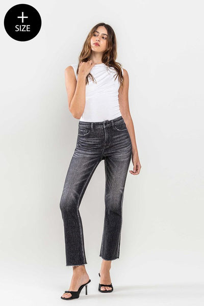 Lovervet High Rise Kick Flare Black Denim Jeans