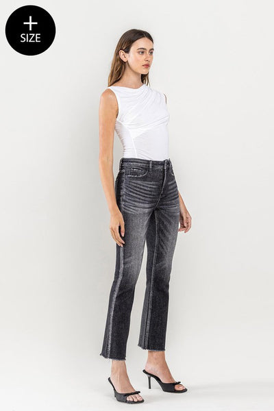 Lovervet High Rise Kick Flare Black Denim Jeans