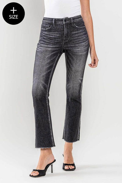 Lovervet High Rise Kick Flare Black Denim Jeans