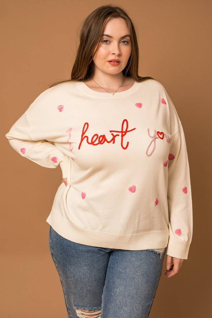 I Heart You Sequin Sweater