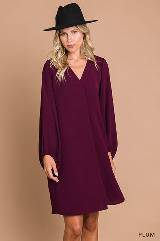 Plum Blouse Dress