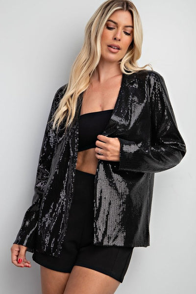 Black Sequin Blazer