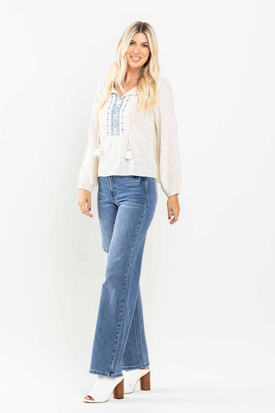 High Rise Tummy Control 90's Straight Leg Jeans -Judy Blue