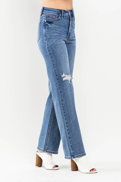 High Rise Tummy Control 90's Straight Leg Jeans -Judy Blue