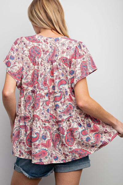 Printed Woven Top