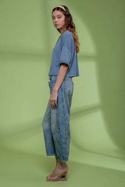 Dusty Teal Casual Top