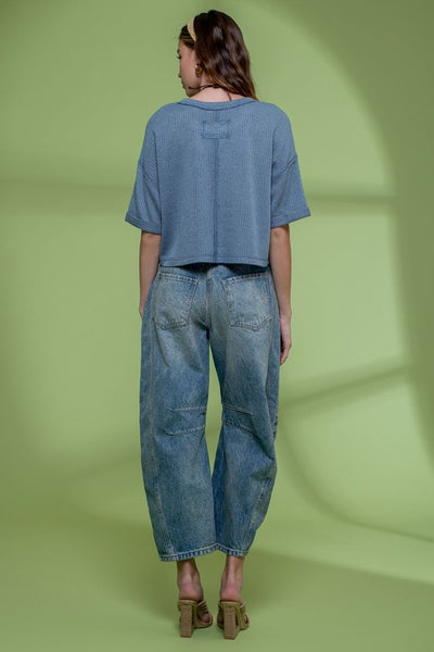 Dusty Teal Casual Top