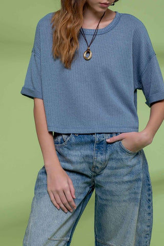 Dusty Teal Casual Top
