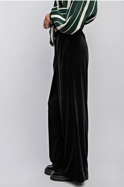 Stretch Wide Leg Velvet Pants