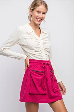 Corduroy Mini Skirt