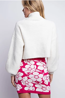 Floral Sweater & Skirt Set - Multiple Colors