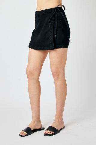 Judy Blue High Waisted Black Denim Skort
