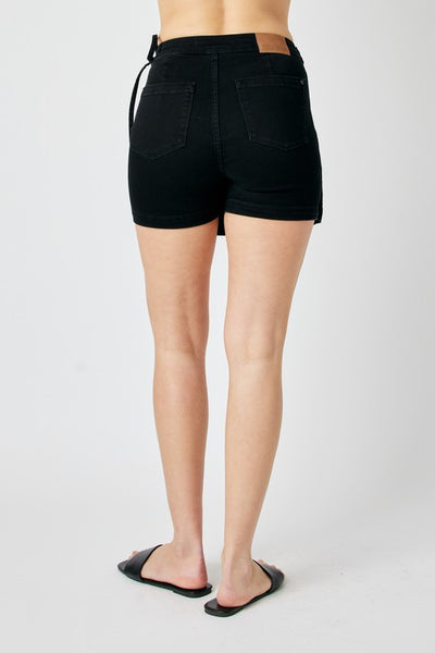 Judy Blue High Waisted Black Denim Skort