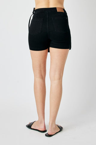 Judy Blue High Waisted Black Denim Skort