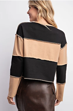 Color Block French Terry Top