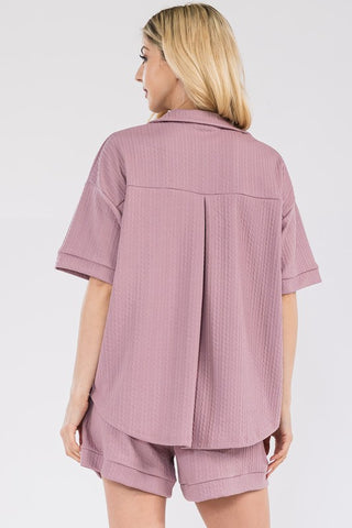 Mulberry Textured Two Piece Set