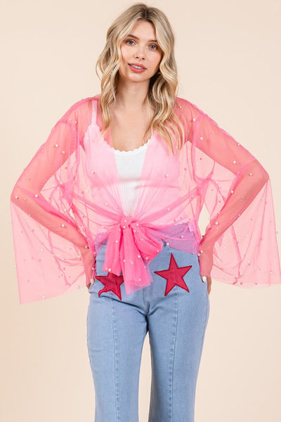Pink Pearl Mesh Wrap