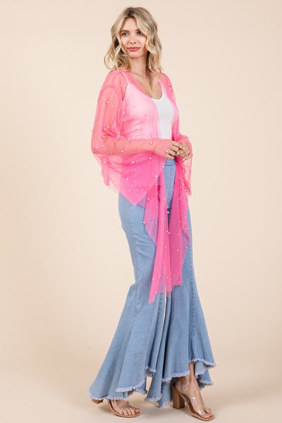 Pink Pearl Mesh Wrap