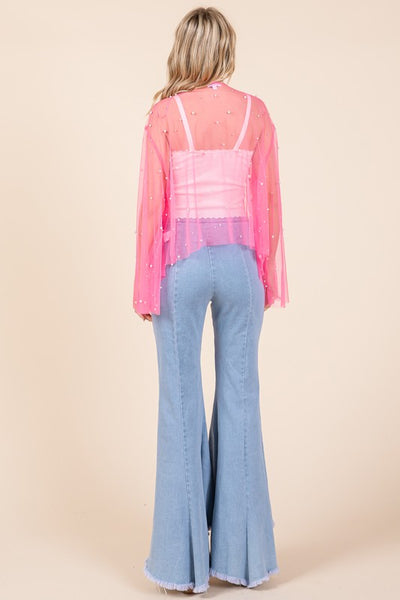 Pink Pearl Mesh Wrap