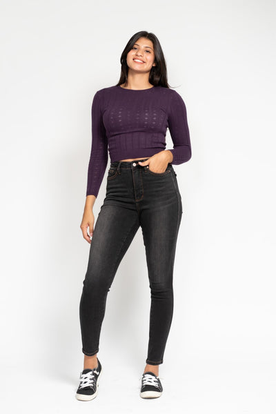 Judy Blue High Rise Tummy Control Black Wash Skinny Jeans