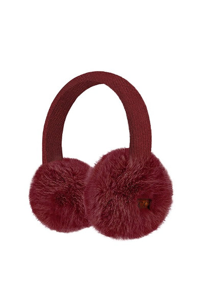 C.C. Faux Mink Fur Knitted Earmuffs