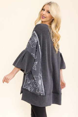 Oversized Contrast Tunic Top