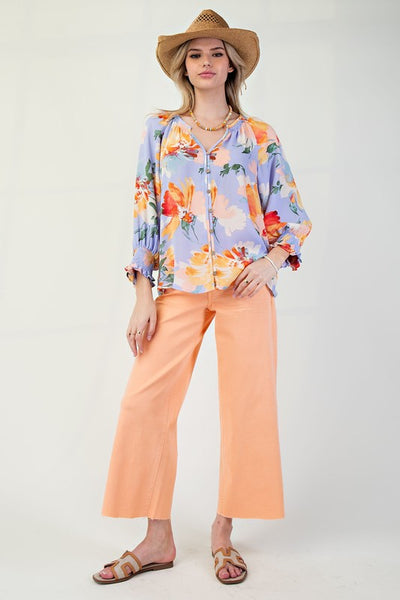 Button Down Woven Blouse