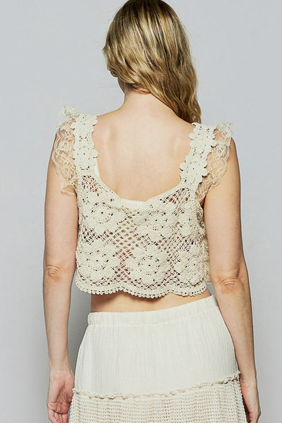 Crochet Crop Top - Natural
