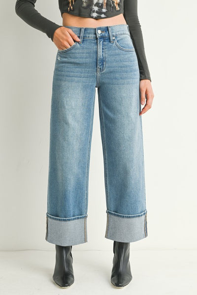 JBD Petite Cuffed Slim Wide