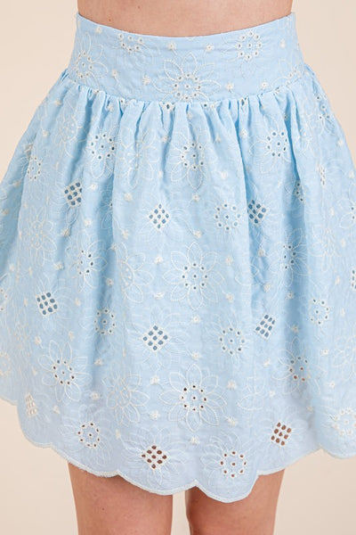 Eyelet Lace Floral 2-Piece Set