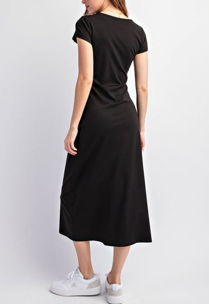 Basic Black T-Shirt Dress
