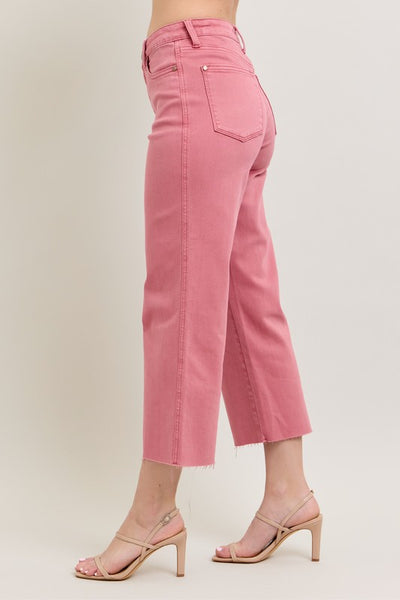 Judy Blue High Waisted Rose Cropped Jeans