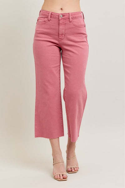 Judy Blue High Waisted Rose Cropped Jeans