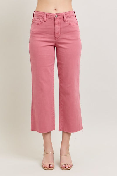 Judy Blue High Waisted Rose Cropped Jeans