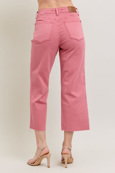 Judy Blue High Waisted Rose Cropped Jeans