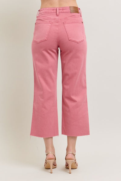 Judy Blue High Waisted Rose Cropped Jeans