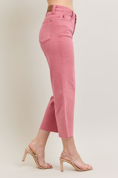 Judy Blue High Waisted Rose Cropped Jeans