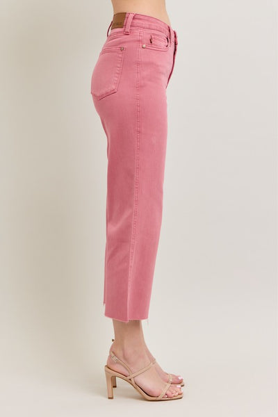 Judy Blue High Waisted Rose Cropped Jeans